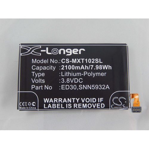 Vhbw Li-Polymer Batterie 2100mah (3.8v) Pour Téléphone, Smartphone Motorola Moto G, G 4g, G Forte Comme Ed30, Snn5932a.