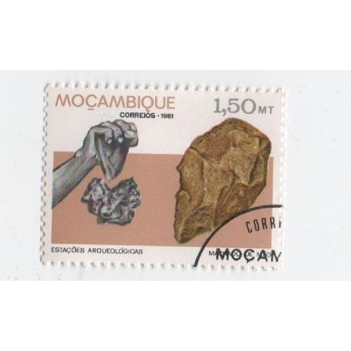 Timbre Mozambique Archeologie Archeologique Correios Oblitéré 1.50