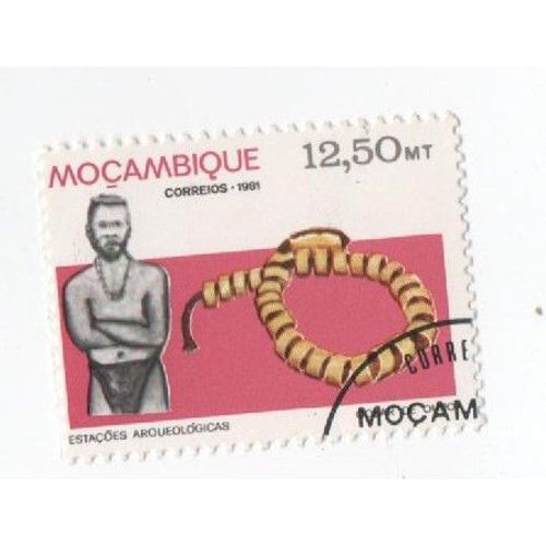 Timbre Mozambique Archeologie Archeologique Correios Oblitéré 12.50