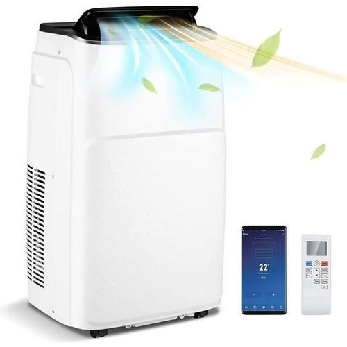 COSTWAY Climatiseur Mobile 14000BTU APP Chauffage 30¿ 4,1KW R290 6 en 1 Classe A Silencieux,Ventilateur,Déshumidificateur Mode Nuit