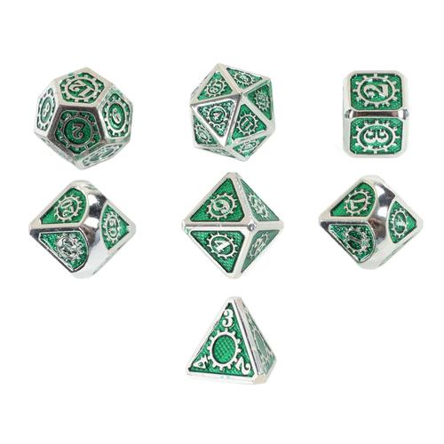 Gear Metal Dés Multifaces Dragons & Dragons Set Dés Vert