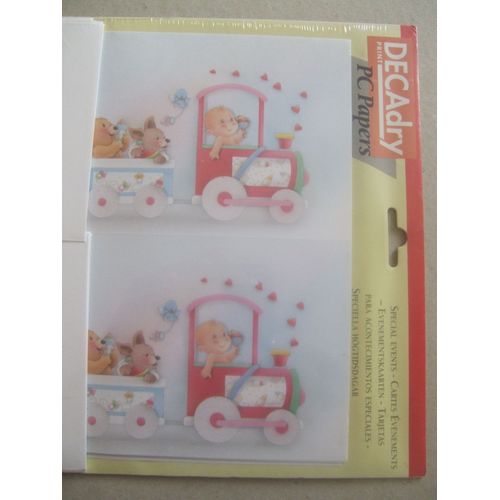 Pochette De 10 Faire Part Naissance  Et 10 Enveloppes