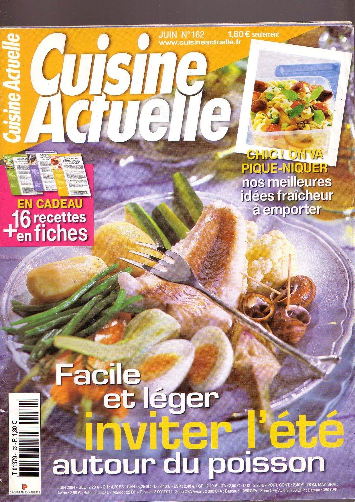 cuisine actuelle 162 Facile & léger, l'été autour du poisson + 16 recettes  en fiches | Rakuten