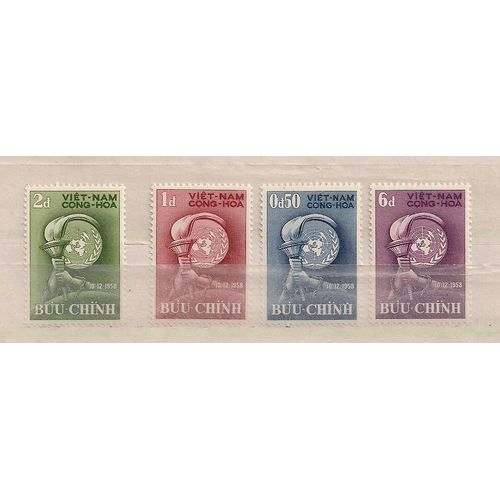 Vietnam- Série De 4 Timbres Neufs 10ème Anniversaire De La Déclaration Des Droits De L' Homme