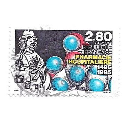 Timbre Oblitéré De 1995,N°2968.500e Anniversaire De La Pharmacie Hospitalière.