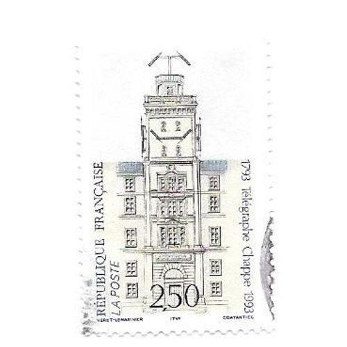 Timbre Oblitéré De 1993,N°2815(1).Bicentenaire De La Mise En Service Du Télégraphe Optique Chappe.