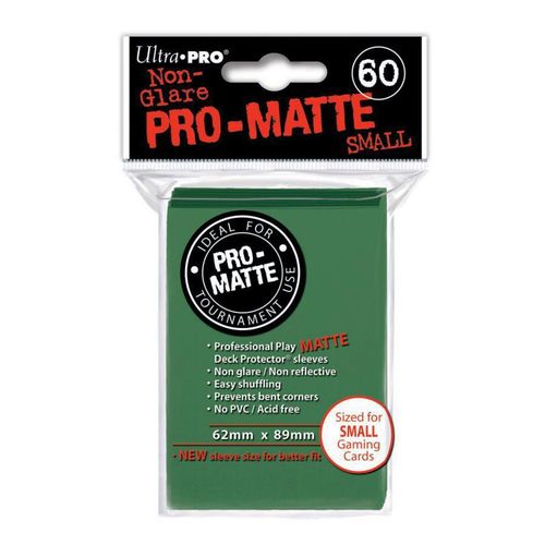 Accessoires - Protèges Cartes Format Jap - Sleeves Ultra-Pro Mini Par 60 Vert Foncé Matte