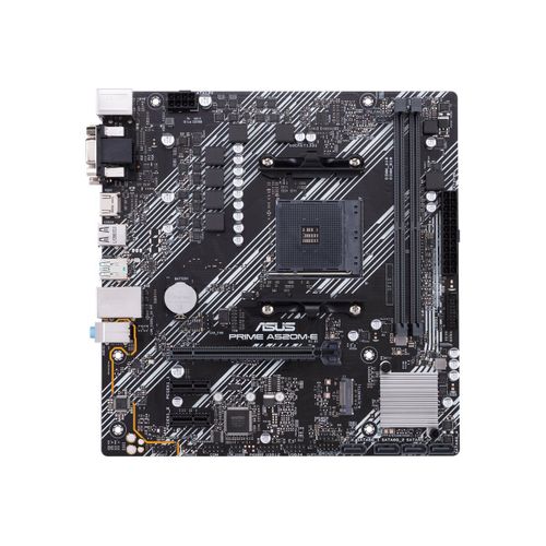 ASUS PRIME A520M-E/CSM - Carte-mère - micro ATX - Socket AM4 - AMD A520 Chipset - USB 3.2 Gen 1, USB 3.2 Gen 2 - Gigabit LAN - carte graphique embarquée (unité centrale requise) - audio HD (8...