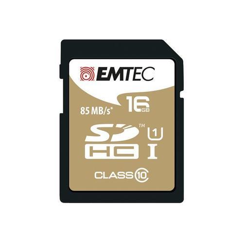 EMTEC Gold+ - Carte mémoire flash - 16 Go - Class 10 - SDHC
