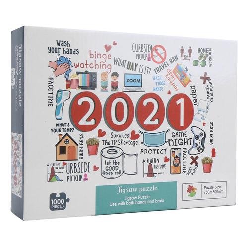 Puzzles 2021 ¿ 1 000 Pièces De Puzzles Anti-Stress De Forme Unique Pour Commémorer Cette Année Farfelue Et Constituent Les Meilleurs Cadeaux Décoratifs Pour Votre Collection De Jeux Familiaux De Noël.