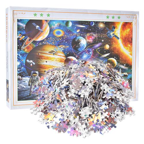 1000 Pièces Adulte Intellectuel Créatif Puzzle Jouet Éducatif Jouet Paysage Espace Étoiles Enfants Jouet Éducatif Voyageur De L'espace