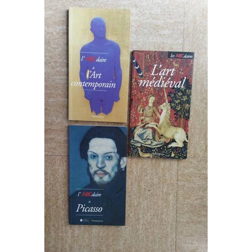 Lot Indispensable De Trois Abcdaires : L'art Médiéval + Picasso + L'art Contemporain Ed. Flammarion . Comme Neuf.