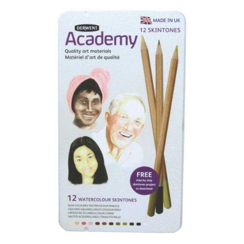 Derwent Academy Crayons Aquarellables 12 Teintes