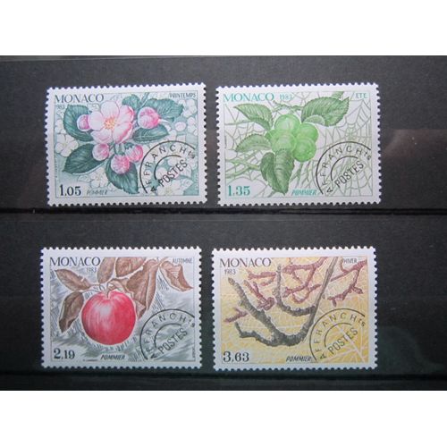 Monaco. Timbres N° 78 A 81 Preobliteres (1983). Les Quatre Saisons Du Pommier.