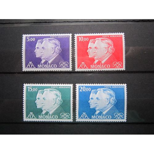 Monaco. Timbres N° 100 A 103 (1982). Poste Aerienne. Serie Courante. Princes Rainier I.I.I Et Albert, Avec Monogramme.