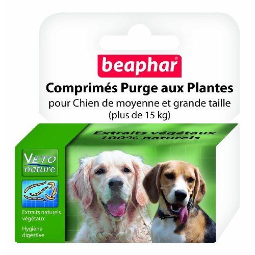 Comprimés De Purge Aux Plantes Chien +15 Kg