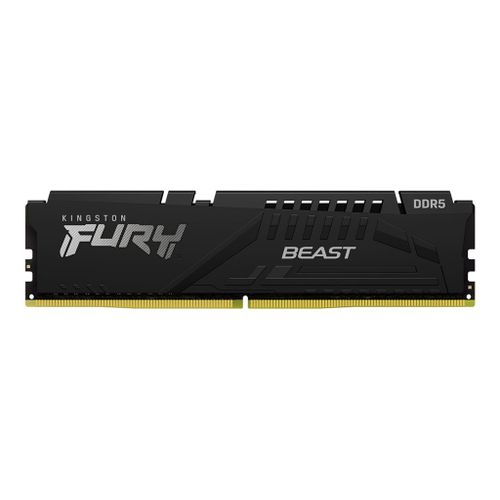 Kingston FURY Beast - DDR5 - module - 16 Go - DIMM 288 broches - 6400 MHz / PC5-51200 - CL32 - 1.4 V - mémoire sans tampon - on-die ECC - noir