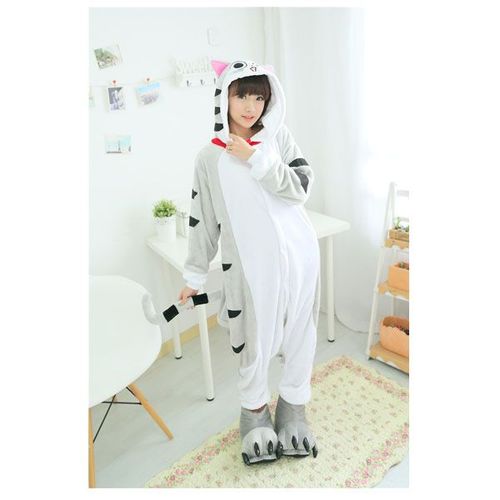 Combinaison Grenouillère Kigurumi Chat Gris. Taille S À Xl. Black Sugar Boutique Cosplay  Déguisement Anime Manga Kigurumi