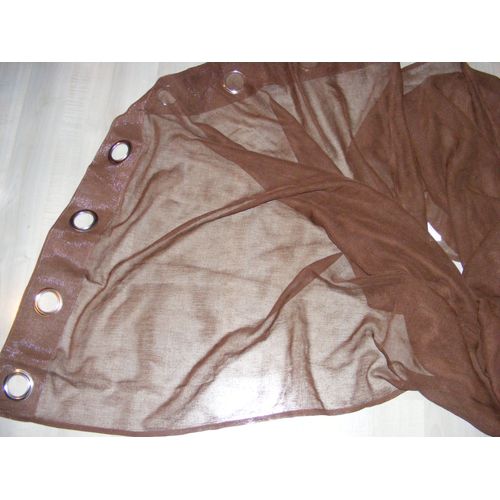 Rideau Neuf, Prêt À Poser, Voile Marron 140x260