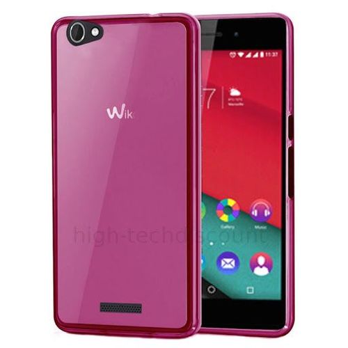 Housse Etui Coque Pochette Silicone Gel Fine Pour Wiko Pulp 4g + Film Ecran - Rose