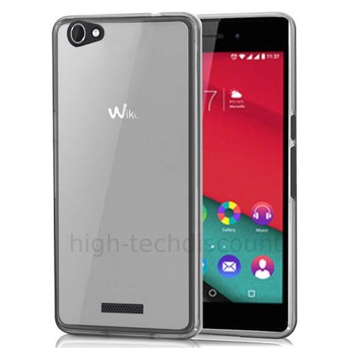 Housse Etui Coque Pochette Silicone Gel Fine Pour Wiko Pulp 4g + Film Ecran - Blanc Transparent
