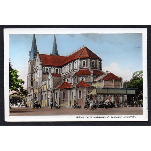 Carte Postale Ancienne, Viet Nam, Saigon, Partie Postérieure De La Grande Cathédrale