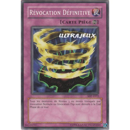 Yu-Gi-Oh! - Sdp-F072 - Révocation Définitive - Commune