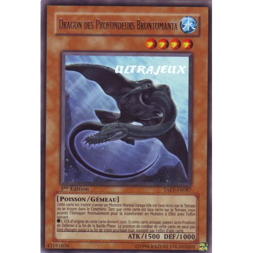 Yu-Gi-Oh! - Taev-Fr087 - Dragon Des Profondeurs Brontomanta - Rare