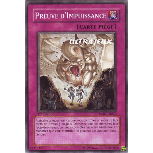 Yu-Gi-Oh! - Rgbt-Fr076 - Preuve D'impuissance - Commune