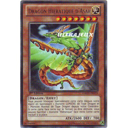 Yu-Gi-Oh! - Gaov-Fr024 - Dragon Hiératique D'asar - Rare