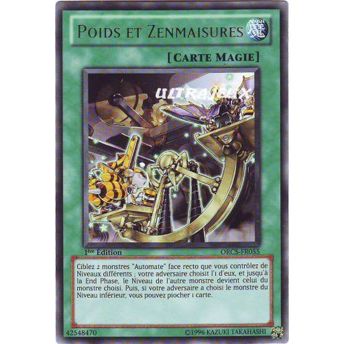 Yu-Gi-Oh! - Orcs-Fr055 - Poids Et Zenmaisures - Rare