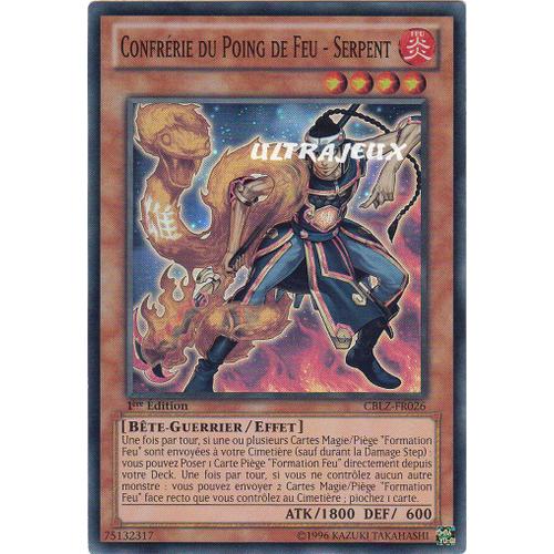 Yu-Gi-Oh! - Cblz-Fr026 - Confrérie Du Poing De Feu - Serpent - Super Rare