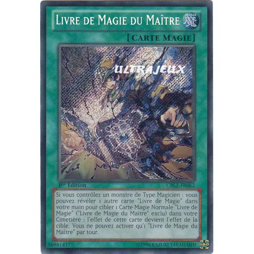 Yu-Gi-Oh! - Cblz-Fr062 - Livre De Magie Du Maître - Secret Rare