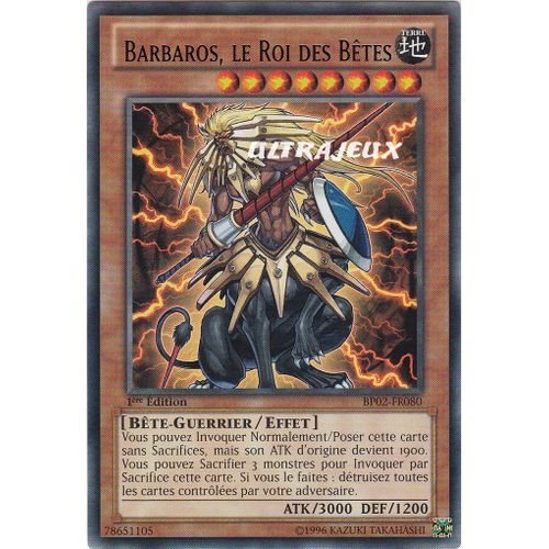 Yu-Gi-Oh! - Bp02-Fr080 - Barbaros, Le Roi Des Bêtes - Rare