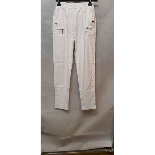 Pantalon Blanc D'ete Femme Jst Formy Taille 40