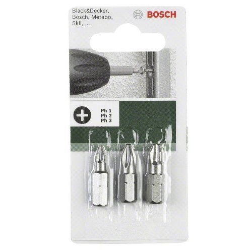 Bosch 2609255967 Lot d'embouts de tournevis  double extrmit 25 mm Lot de 3