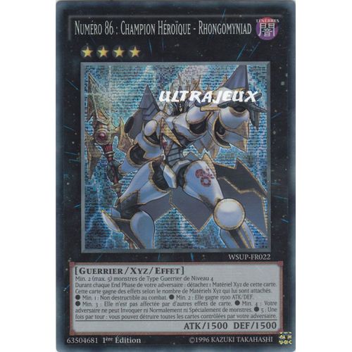 Yu-Gi-Oh! - Wsup-Fr022 - Numéro 86: Champion Héroique - Rhongomyniad - Prismatic Secret Rare