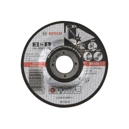 Disque de coupe 3 en 1 A 46 S BF, 115 mm, 22,23 mm, 2,5 mm Bosch
