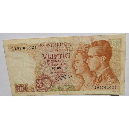 Billet 50 Francs Belgique 1966