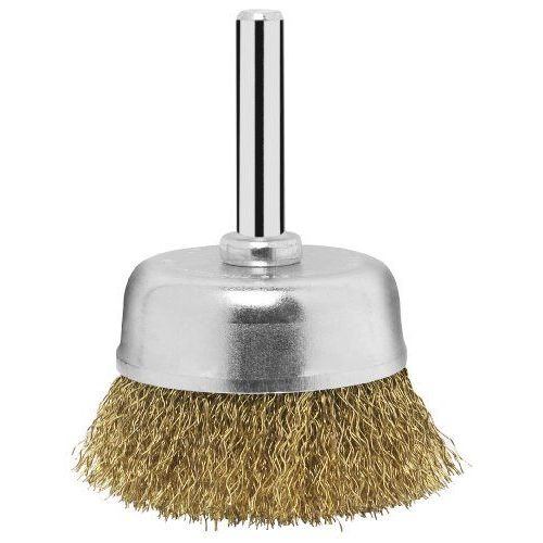 Brosse boisseau à fils ondulés, laitonné, Ø 50 mm 6 mm