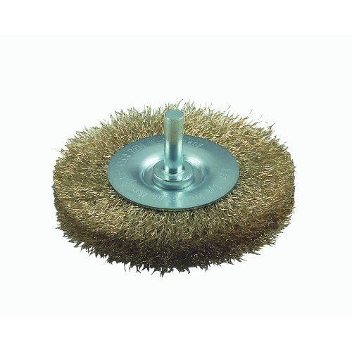 Brosse circulaire à fils ondulés, laitonné, Ø 75 mm 6 mm