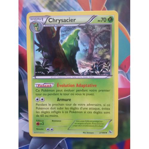 Carte Pokémon Chrysacier 2/106 Niveau 1 Pv70 Étincelles