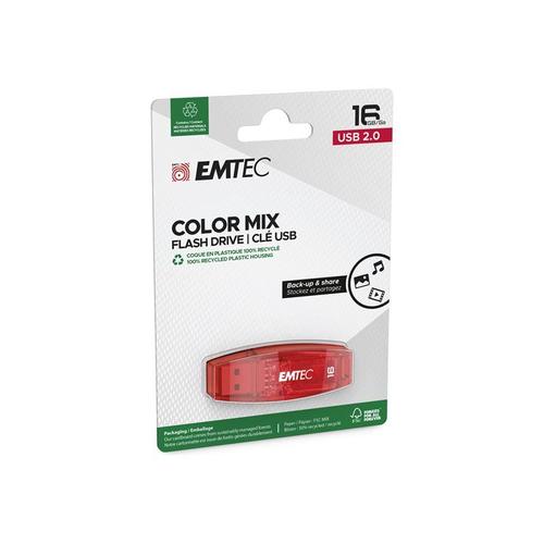 EMTEC C410 Color Mix - Clé USB - 16 Go - USB 2.0