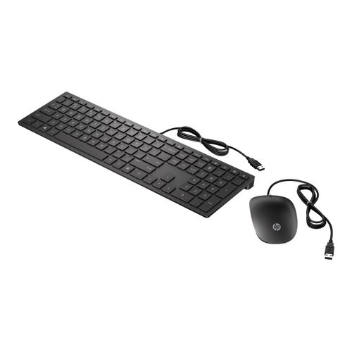 HP Pavilion 400 - Ensemble clavier et souris - USB - Français - noir de jais