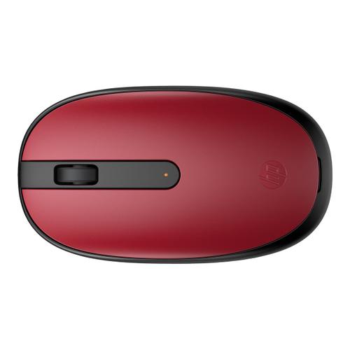 HP 240 - Souris - droitiers et gauchers - optique - 3 boutons - sans fil - Bluetooth 5.1 - récepteur sans fil USB - rouge - pour ENVY Laptop 13, 16, 17; Laptop 15, 17; Portable 32