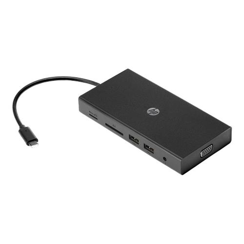 HP Travel Hub - Réplicateur de port - USB-C - VGA, HDMI - pour OMEN Transcend by HP 16; Victus by HP Laptop 15, 16; Laptop 15; Pavilion Plus Laptop 14