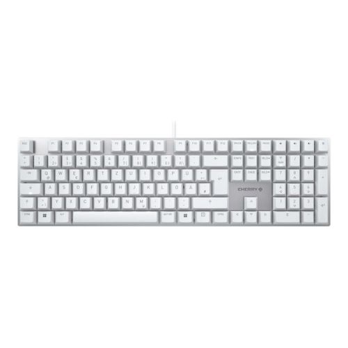 CHERRY KC 200 MX - Clavier - USB - QWERTZ - Allemand - commutateur : CHERRY MX2A Silent Red - blanc - emballage sans plastique