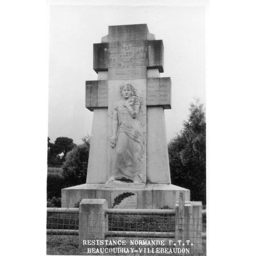 Carte Commémorative Résistance Normandie Monument De Beaucoudray