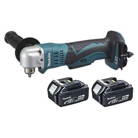 Perceuse d'angle sans fil 18V Li-Ion livrée avec 2 batteries 4Ah en coffret MAK-PAC2 MAKITA DDA350RMJ