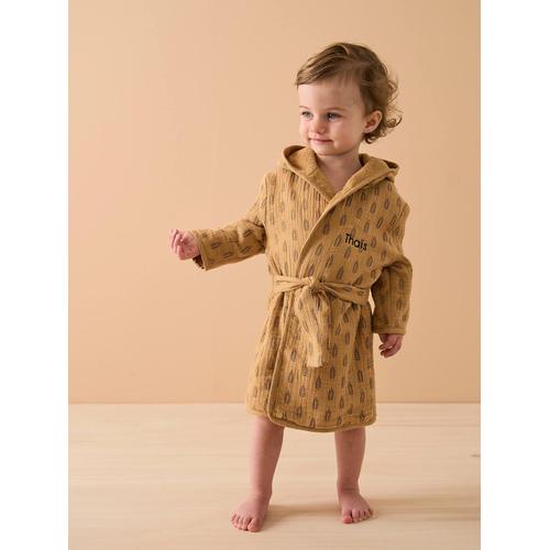 Peignoir De Bain Bébé Personnalisable Ethnic Ocre